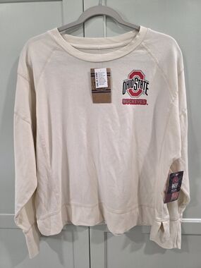 Rivalry Threads 91 Women's Ohio State Buckeyes Cropped Longsleeve Tunic T-shirt